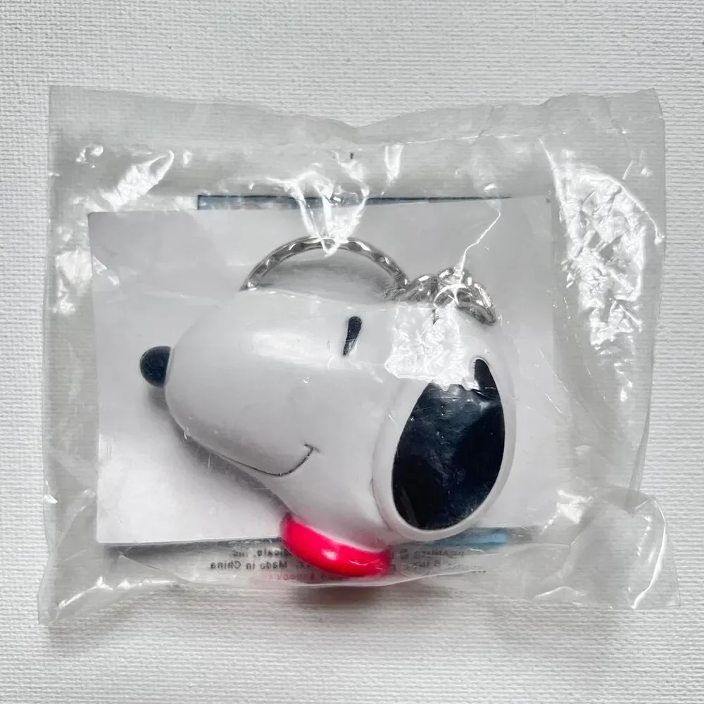 Peanuts Snoopy Wendy's Vintage 50th Anniversary Clock Keychain Toy NEW